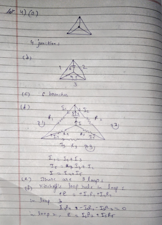 Solr. 4) (0) 4 junctions (6) 3 (9 6 branches 10 I. CA & 112 JI ☺ 2 RS Iy Iz fz 23 I, - Iyt Iz Is az Izt Iz *E es There 3 loop