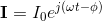 \textbf I = I_0 e^{j(\omega t-\phi)}