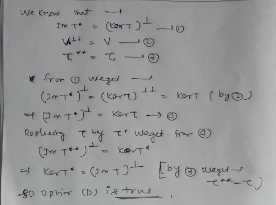 We Know that IM T* (окт 20 «4 а (1wT). Ker I ④ here from o reegel (kert) Kert ( by ) -Р (2mm*)- Replening te beg ta weget fr