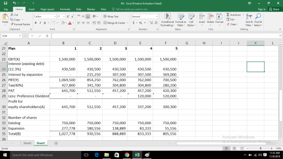 S. RA - Excel (Product Activation Failed) File Formulas Data Review View Tell me what you want to do... Sign in Share Η Gener