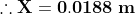 X0.0188 m