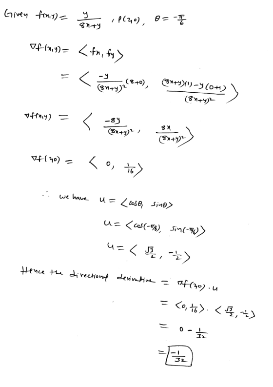 Given fin,y) = 9 8개y 1P), 9 = -T Of () = nu (+), (8M+y)2 +9)(0) -9 (H) (Sn+yy2 =(yA -8) < 8개 기 (+9 = (A (o) 26 .. we have <0
