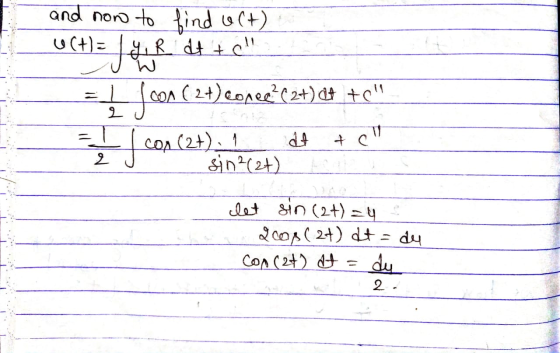 and now to find act) UC- Y, R at + c = 1 f con (2+) conec? (2+) at to con (2+). sin²(24) = at & c 2 det sin (24) = 4 2008 (2