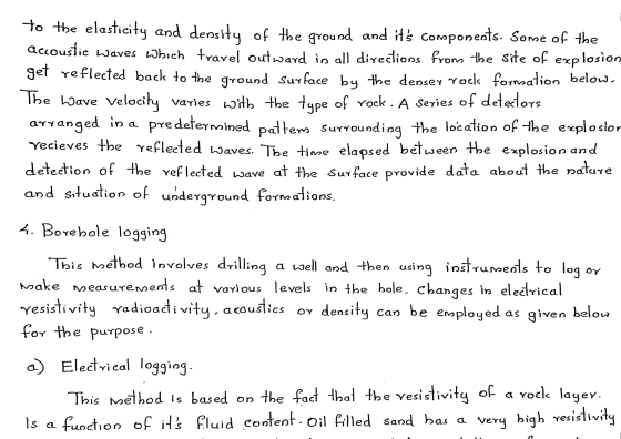 to the elasticity and density of the ground and its components. Some of the accoustic Waves which travel outward in all dire