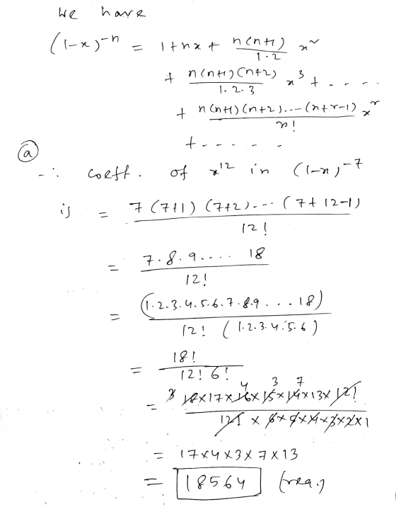 we have (1-x)n = Ithat henti a Inenty (042) x² +.... 1:2 + 1s 2-3 n(nt) (0+2).on(ntr-1). p ! & -: is Coeft. of x2 in Clan,-z
