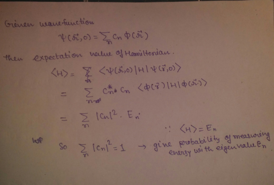 Grenen ware function & cor, o)= { an och) then expectation value of Hamiltonian. TH)= < (80)/H 1 4 (5,0) - 2 C C ( *)|H|db (S