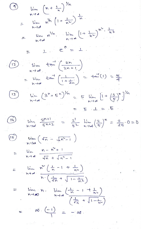 lim (n+ ?) n =thing with out lim. (1+ tow) to lim nn. = no 2n 12 lim tan 2n+1 tan lim ha tan (1) = 7 (1+x) TL 4 13 lim (3