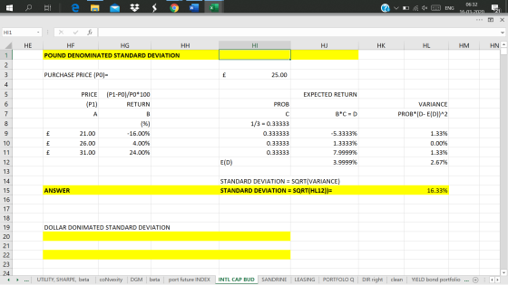 v O C Ax 2 - 06:32 ENG 16-03-2020 E21 ... o X HI1 X ✓ fx HE HE HI HJ HG HH POUND DENOMINATED STANDARD DEVIATION HK HL HM HN -