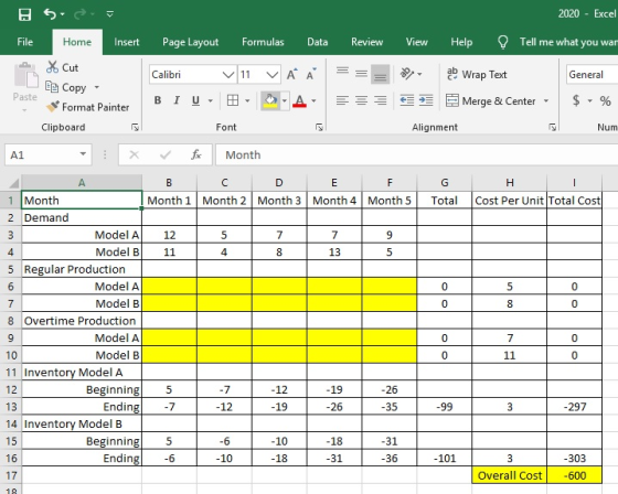S 2020 - Excel File Home Insert Page Layout Formulas Data Review View Help Tell me what you wan my Cut LE Copy Format Painter