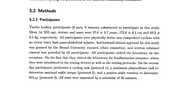 5.2 Methods 5.2.1 Participants Twelve healthy participants (6 men, 6 women) volunteered to participate in this study. Mean (±