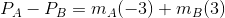 PA- PB =m4-3) +mo(3)