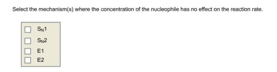 Select the mechanism(s) where the concentration of