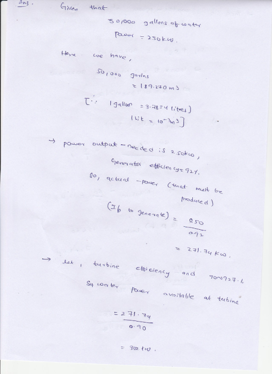 Ans ven thak tevecve have →Power produce d ) ne → Loki tu rbine ebti cienc S o lex Pe vailablet tbine