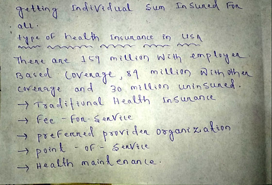 m m m . getting individual sum In sured for all. type of health Insurance in USA un n There are 159 million with employen Bas