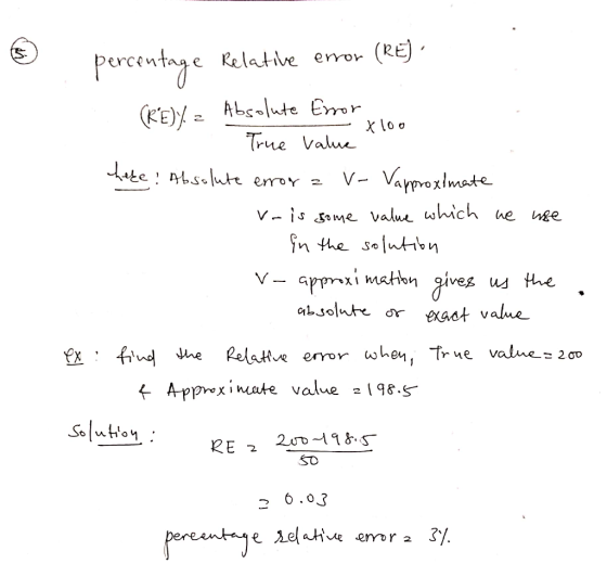 ercenta^e Relatie error (RE) Trne Vale error - V n the seun valme Appeximate value aI9e.s S0
