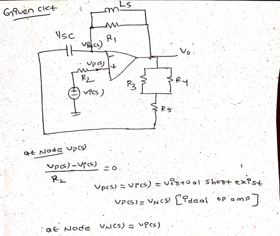 La Gluen ckt 11sc Ri tl ACS) RI mapest I IR vacs) at Node upcs) vpcs) - Vis) -0 R2 Vpcs) a vecs) = visto al short exist VPCS)