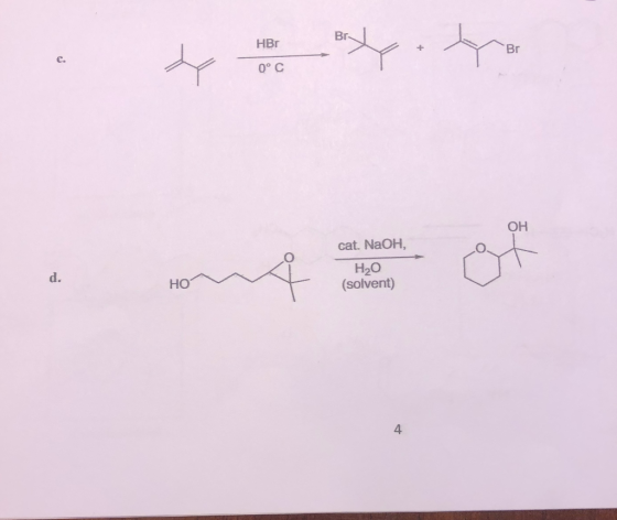 HBr 0° C ОН cat. NaOH, НО НО (solvent)