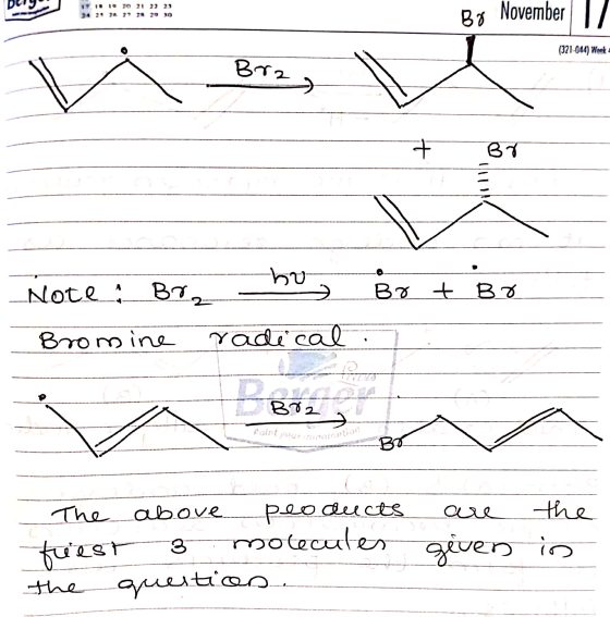 1. 19 20 21 22 23 26 27 28 29 30 Bo November (321-044) Week BT2 t Br Note: Br₂ - y Br+ Bo Bromine radical . B72 Pointyousotro