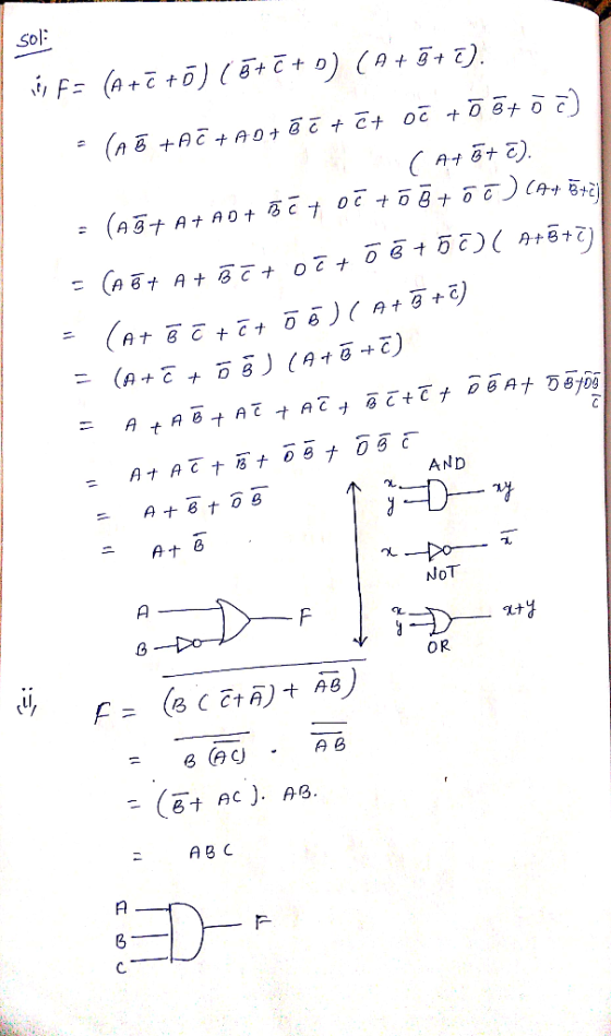 Sol CA2) NOT OR -В t Ac). A8. AB C