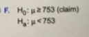 Ε Η: με 753 (claim) H, μ<753