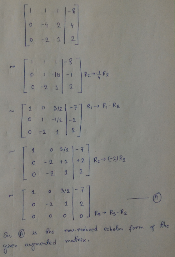 8 0 -4 2 4 - 2 1 2 8 0 1 -112 - R2 - 1 R2 0 - 2 1 2 1 o 3121-77 RI RI-R2 0 - -1/ 2-1 - 2 1 2 2. 1 0 3/2 - 7 O -2 +1 +2 R₂ (-2