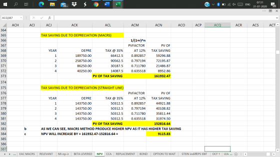 C w ENG 07:31 31-07-2020 99+ 28 Х ACQ387 fic . ACH ACI ACJ ACK ACL ACM ACN ACO ACP ACQ ACR ACS АСТ 4 364 TAX SAVING DUE TO DE