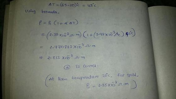 using b mela ④-is Coyrect. (at em temperature