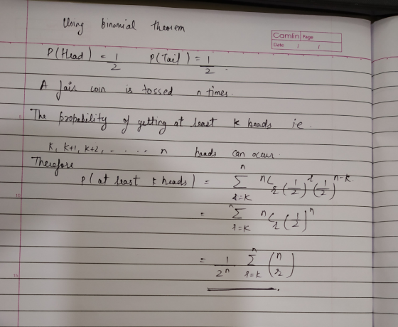 thing bnawial hse em P(Tai) nom Camlin Page Date P(Hhad A Imes k, kt ads Can oa r) 2 2