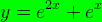 y=e^{2x}+e^x