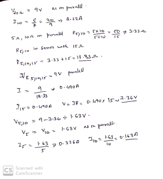 3.33-2 SHU Voor = av as n paralll. Iroza 20038:22A 52, 1or in parall R 10 = 5X10 = 50 R610 in senes with 152 R5,10,15 = 3-33