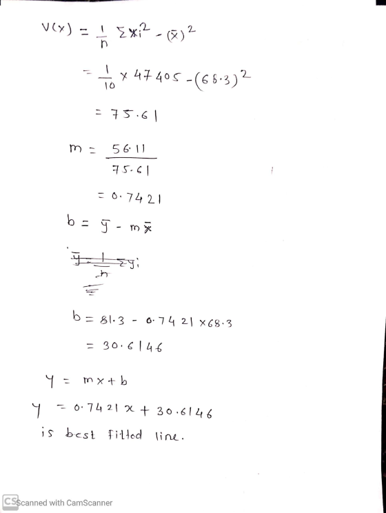 v(x) = ! Exi? 2 ? x 47405 -(68.32 = 75.61 m = 56 U 75.61 = 0.74 21 b = 5 - 7 % zgi b = 81.3 - 0.74 21 X68.3 = 30.6146 Y = mx