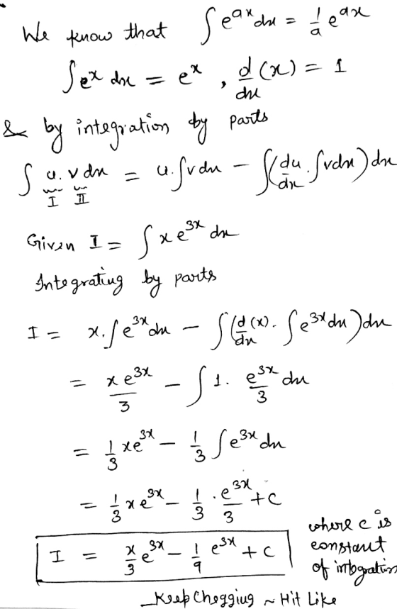 We de know that Seat du = 1 Lease Sex de = ex d(x) = 1 & by integration by parts u.fron - low fuchn) dan Suvdu I I Given I- s
