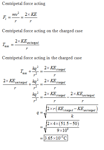 Centripetal force acting Centripetal force acting on the charged case 2x KEyciaged Centripetal force acting in the charged ca