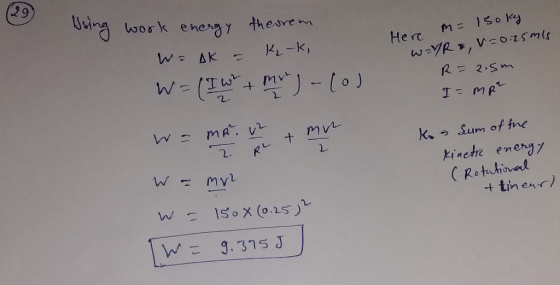 29 wosls ee y → sum of me 2 kinehe enegy tinenrl