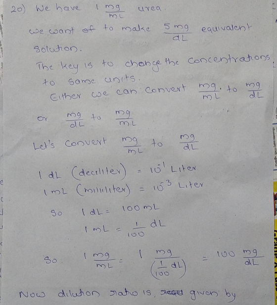 . Img mu elrea. 5mg AL 153 Liter 20) We have We want of to make equivalent Solaton. The key is to change the concentrations t