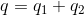 q=q_1+q_2