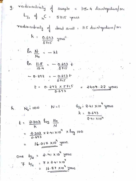 Sample = 15-4 dibinlegalitas) sec k 0.693 yeas 5지S kb In 11-5 ユー0.693 t 15.H .5チIS 5チIS 0.69 3 k 0.63 .303 Xog o. Is o.693 On