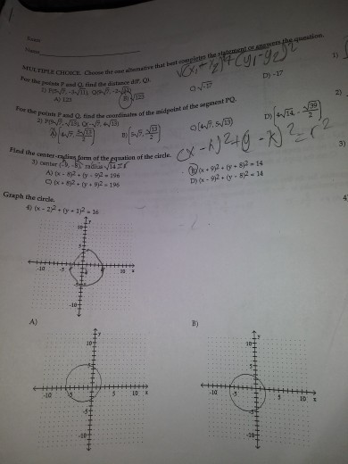 the question th emate that besteeds te sienter 107214479 For the sand and find e distance dir. O AY 12 a entre 3) h d the ord