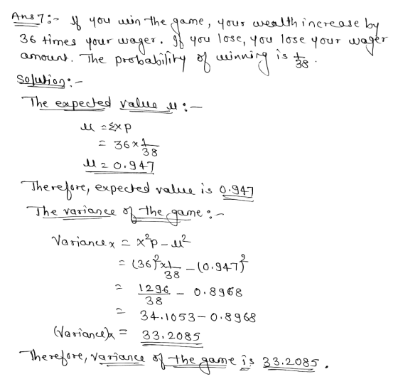 Ans 7: you uin the Hous enlth increose 9ame 36 imes our woger. Ibyou lose, you 103e your uway amount. The pretoaiy Soluiog Th