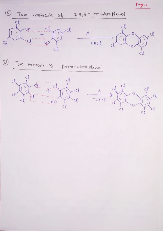 page-2 © Two molecule of 2,4,6- trichloro phenol — Ис( Two molecule of penta chloro phenol c 0N-7 TUI ce + Tire -zne no