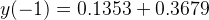 y(-1)=0.1353+0.3679