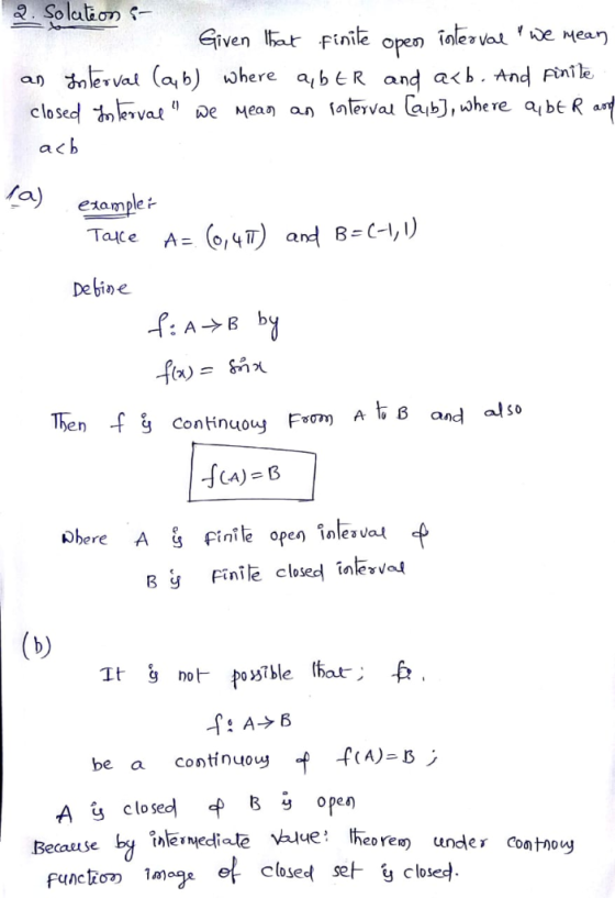 お [erval (a, b) レShe re albe R and a<b. And Finile an a example Debine Then Connuouy Fm A and also obere A $Finile open înlev