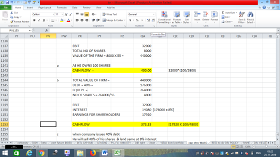 ke - Microsoft Excel (Product Activation Failed) File Home Insert Page Layout Formulas Data Review View Add-Ins - 2x % Cut Σ