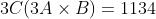 3C(3A\times B) = 1134