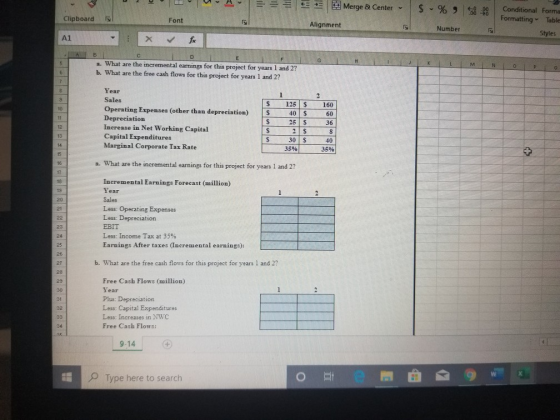 = Merge & Center $ % 9 8 % Conditional Form Formatting Table Styles Clipboard Font Alignment Number A1 D м н о р о B a. What