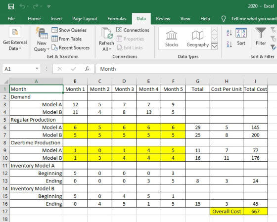 2020 - Excel Sao File Home Insert Page Layout Formulas Data Show Queries Connections From Table Properties Get External New R
