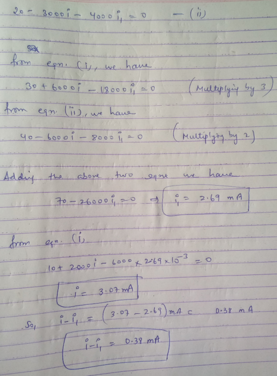 20 - 30001 - 4000 120 eon. (y, we have o (Multiplying by 3) 30 f 6oooi 18000 i from ean (W, we have 8000 i 20 you6oooi ( Mult