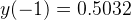 y(-1)=0.5032