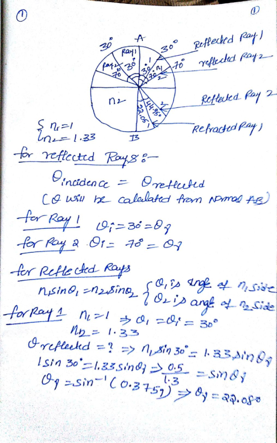 Retteted. Pal 2 Refrachedeay 13 incidence- Onettedtd ter Rele chd Rays l.3