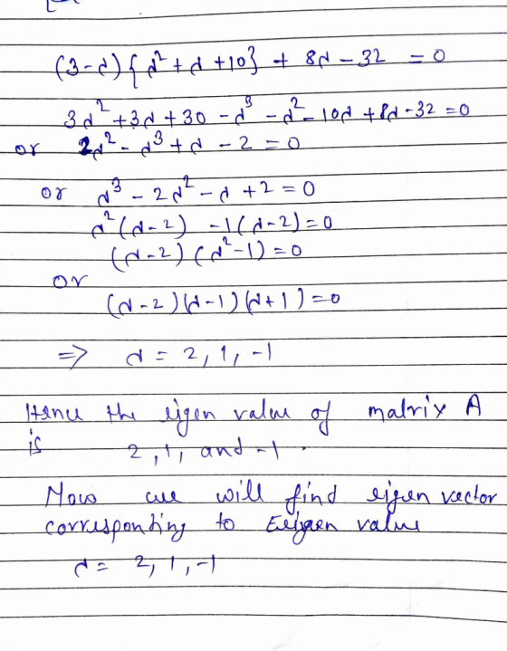 (3-d) f + d +10} + 8 -32 = 0 3d² +30 + 30 d ²100 + 8 -32 = 0 or Papi?. M3+ $ -2=0 or 3-2d²-1+2=0 (da 2) 160-2) = 0 (0-2) (0 -